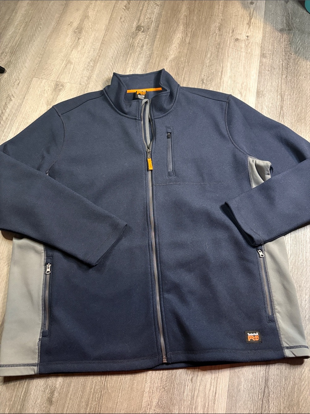 Timberland Navy and Gray Lightweight Zip-Front Jacket